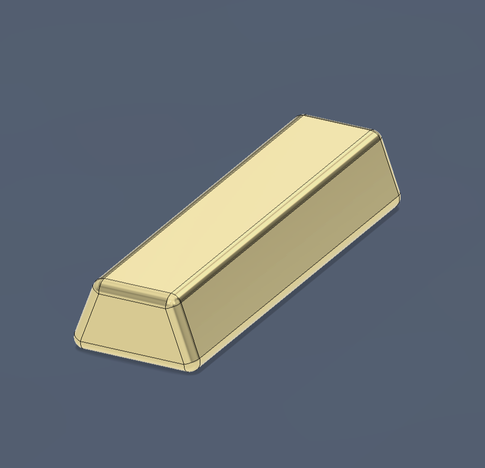 CAD model of gold bar