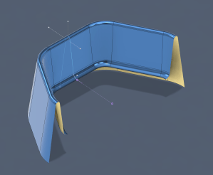 half of a hexagonal tray surface without a bottom plate